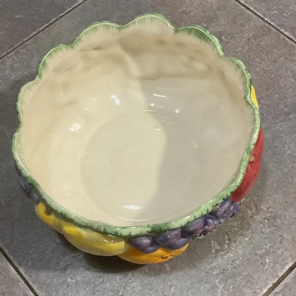 Fitz and Floyd Multicolor Fruit Bowl